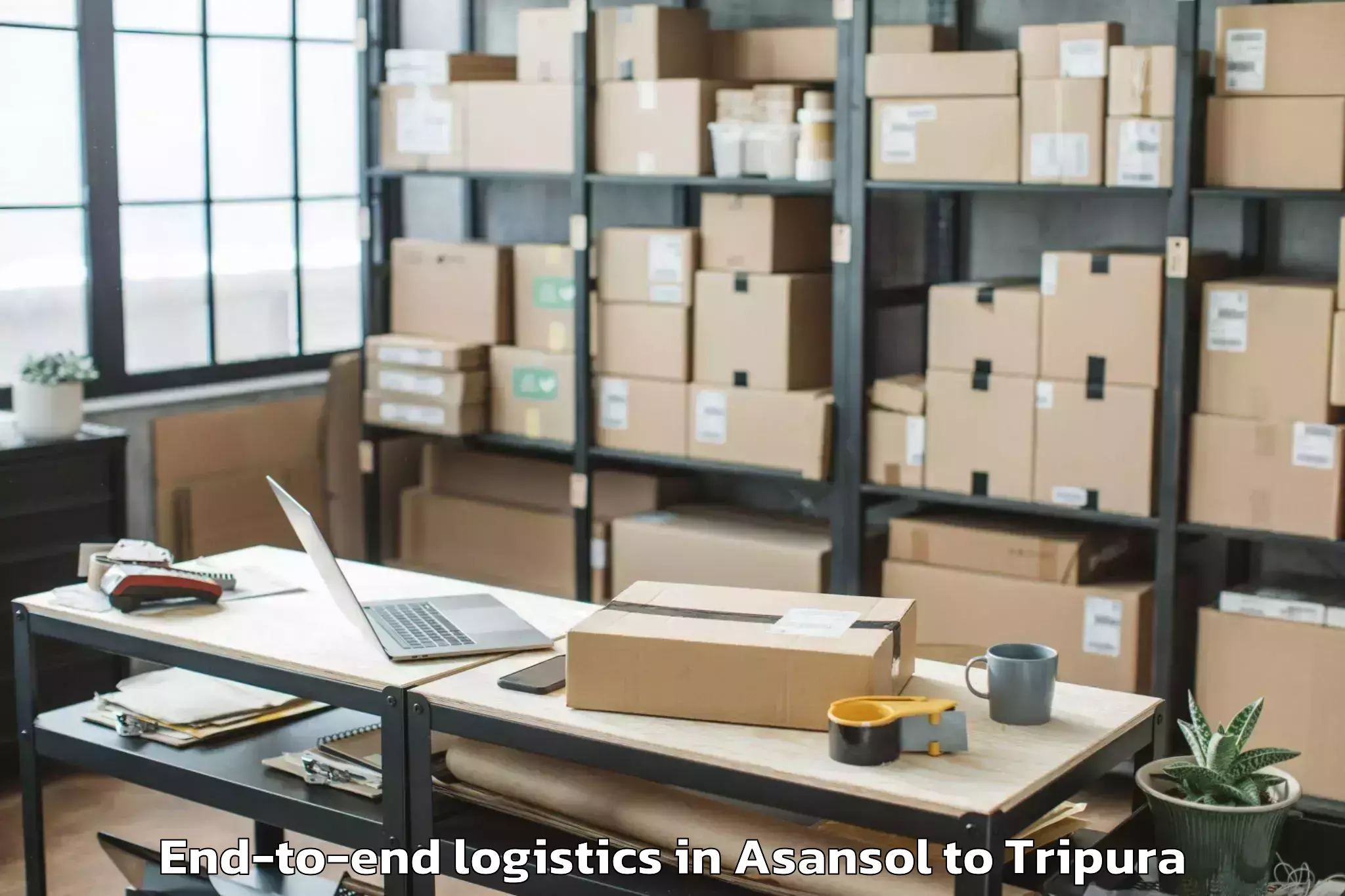 Book Asansol to Manughat End To End Logistics Online